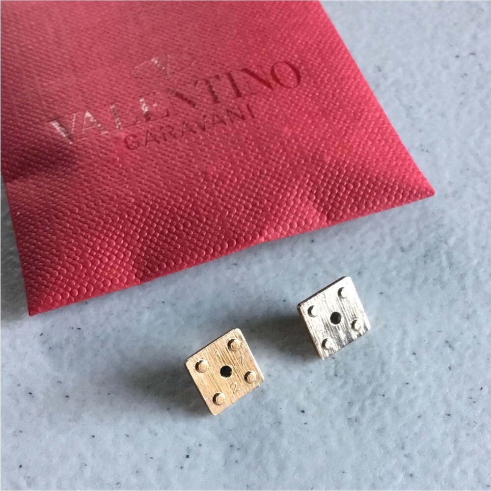 VALENTINO SET OF TWO SILVER STUDS NO OTHER TOOLS IN ORIGINAL ENVELOPE - Picture 4 of 8
